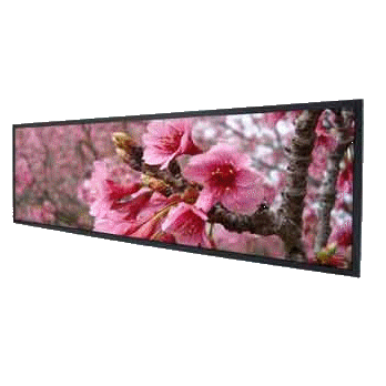 38� Resizing LCD, 2000 nits LED Ultra High Brightness, 1920x502 ultra wide aspect ratio 16:4.2 : SSF3840 -> LITEMAX