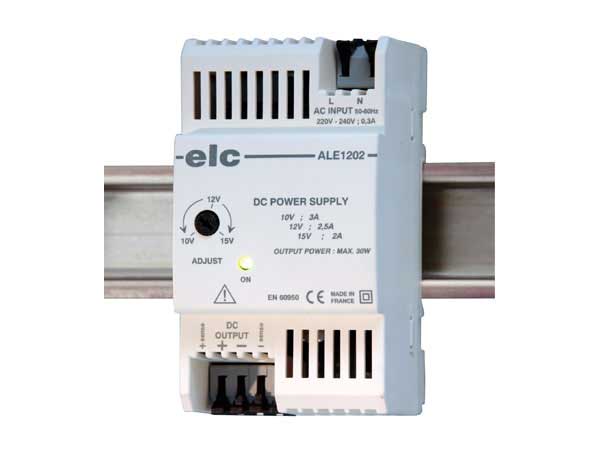 Alimentation d'�quipement 12V 2,5A 30W (Ajustable de 10 � 15V et de 3 � 2A) : ALE1202 -> ELC