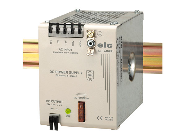 Alimentation d'�quipement redress�e filtr�e 24V 2,5A : ALE2402R -> ELC