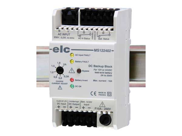 Module de secours 12 ou 24V jusqu'� 20AH : MS122402 -> ELC