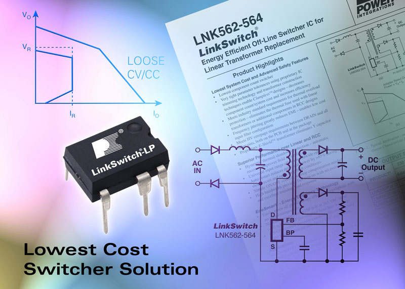 Circuit int�gr� � bas co�t destin� � remplacer les alimentations lin�aires : LinkSwitch -> POWER INTEGRATIONS