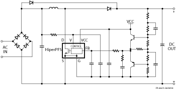 Contr�leur PFC haute puissance avec MOSFET haute tension int�gr�e : HiperPFS -> POWER INTEGRATIONS