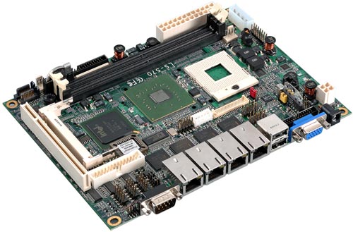 Intel� Core Duo / Core Solo Miniboard with 4 Gigabit Ethernet : LS-570