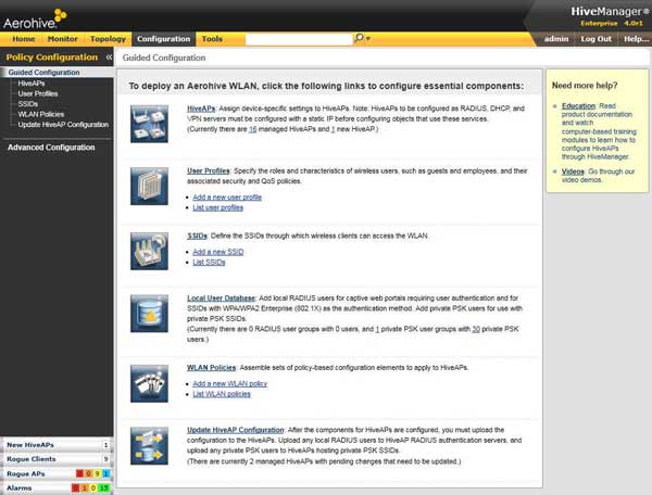 Plateforme d'administration h�berg�e : HiveManager OnLine (HMOL) -> AEROHIVE