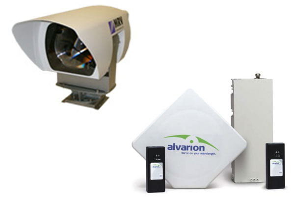Combinaison lien radio + laser : Fusion MRV / Alvarion -> MRV