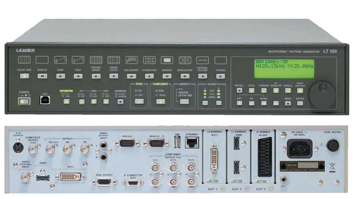 G�n�rateur de mire HDMI, VGA, SXGA, XGA, SXGA, UXGA, PAL, SECAM, NTSC : LT450 -> LEADER