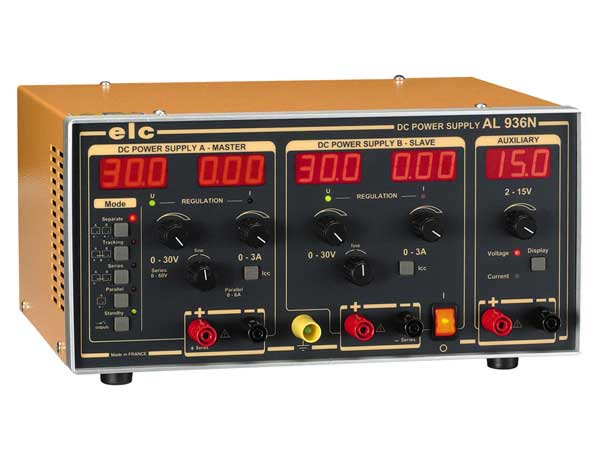 AL936N : alimentation triple : 2 x 0-30V / 2 x 0-3A / + 2 � 15V / 1A