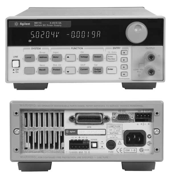 Alimentation DC GPIB Simple sortie 40W et 50W  : S�rie 6610C -> AGILENT TEST et MESURE