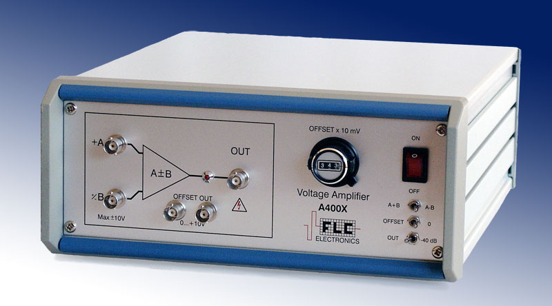 Amplificateur de tension, 1 voie, 10x, �200V, 2 entr�es A�B et DC offset : A400X