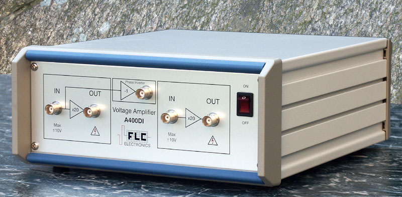 Amplificateur de tension, 2 voies, 20x, �200V, Inverseur de phase(800Vpp) : A400DI