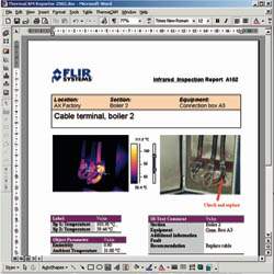 Logiciel FLIR Reporter : Cr�ation de rapports fiables de qualit� professionnelle