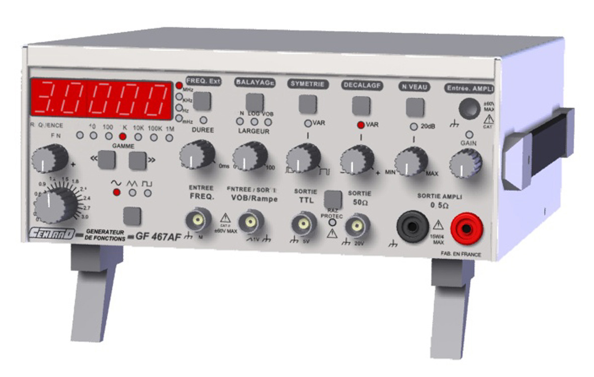 G�n�rateur 0.01 Hz � 3 MHz avec sortie amplifi�e 15 Watts : GF467AF