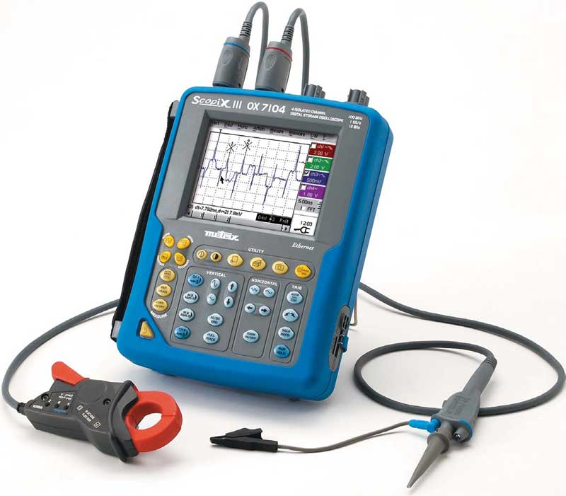 Oscilloscope Portable 2 ou 4 voies de 40 � 200Mhz : Scopix III -> METRIX