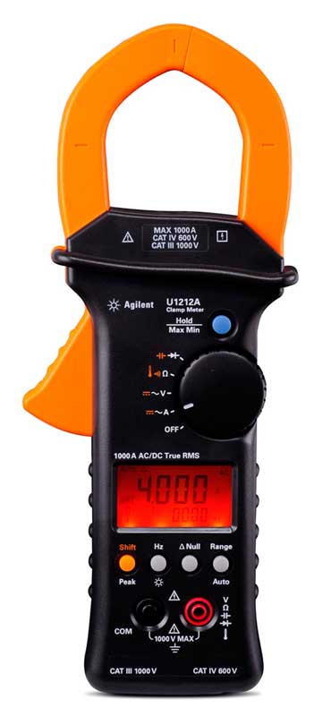 Pince de courant 1000A TRMS courant AC/DC : U1212A -> AGILENT TEST et MESURE