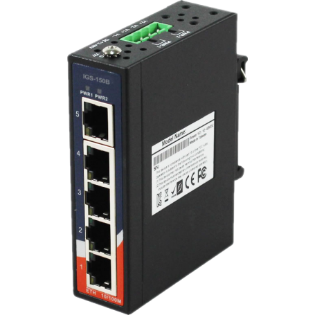 Switch 5 ports Gigabit sur RAIL-DIN ‘’SUPER COMPACT’’ : IGS-150B