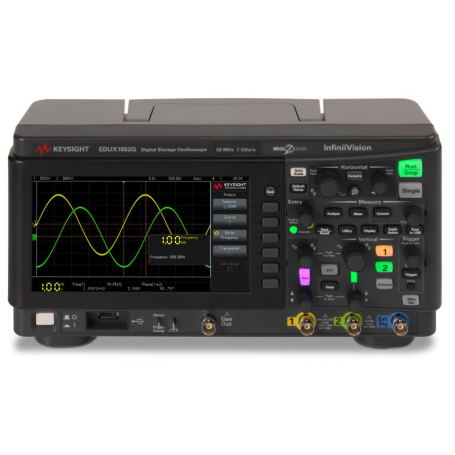 Oscilloscope Numérique 50 MHz - 2 voies avec générateur de forme d'onde : EDUX1052G