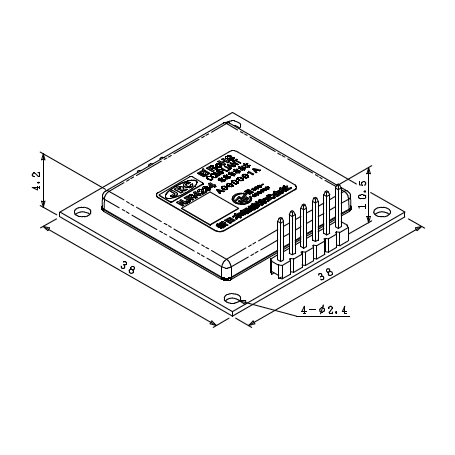 Module capteur de mesure de distance intelligent 24GHz  (30 mètres) avec boitier compact : NJR4234 - V ou W