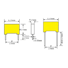 Condensateur de sécurité X2 (275 VAC 305 VAC 310 VAC)