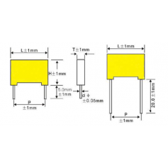 Condensateur de sécurité X2 (275 VAC 305 VAC 310 VAC)