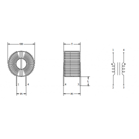 Inductance de mode commun (Noyau Toroidal) : Série CMC