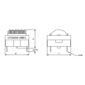 Inductance de mode commun (Noyaux ET & UT) : Série UT346