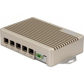 AI@Edge Fanless Embedded Box PC with NVIDIA Jetson Xavier NX, 5 GbE LAN Ports : BOXER-8250AI