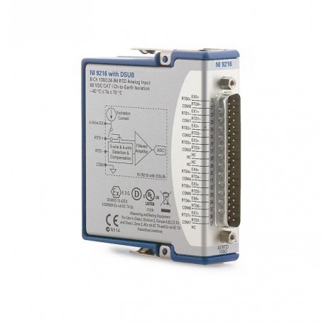 783864-02 : NI-9226, 8 voies, 50 éch./s/voie, 24 bits, RTD PT1000, avec revêtement conforme