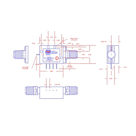 Commutateur état solide  SPST (DC-52 GHz) : Série P1T, Série PSWN