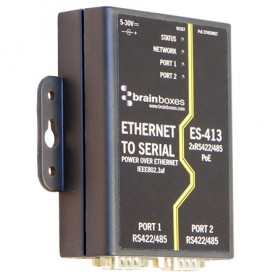 Adaptateur Ethernet vers série 2 ports RS422/485 PoE : ES-413