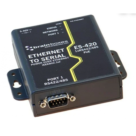 Adaptateur Ethernet vers  port série 1 RS422/485 PoE :  ES-420