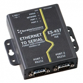 Adaptateur Ethernet vers port série 2 RS232 PoE : ES-457
