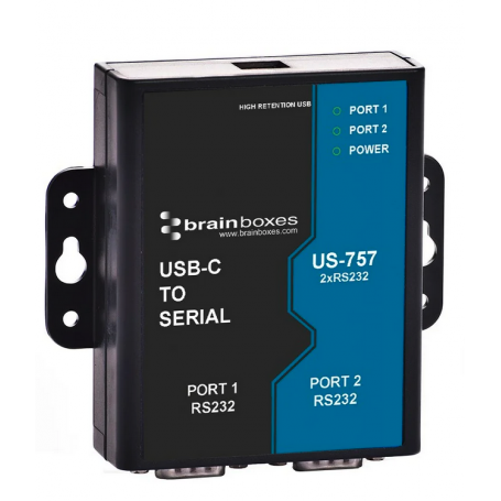 Adaptateur USB-C vers port série 2 RS232 : US-757