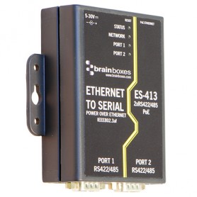 Adaptateur Ethernet vers port série 2 RS422/485 PoE : ES-413