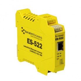 Adaptateur Ethernet industriel vers port série (2x) RS232/422/485 : ES-522