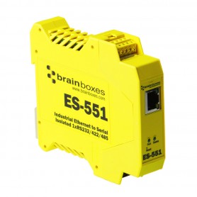 Convertisseur Ethernet industriel isolé vers série (1x) RS232/422/485 : ES-551