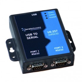 Adaptateur USB vers ports série (x 2)  RS232 : US-257