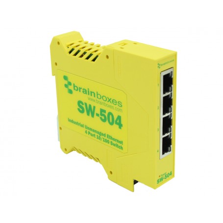 Commutateur industriel Ethernet 4 ports montable sur rail DIN : SW-504