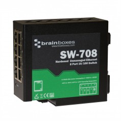 Commutateur Ethernet industriel durci 8 ports montable sur rail DIN : SW-708