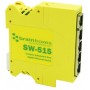 Commutateur industriel compact 5 ports Gigabit Ethernet montable sur rail DIN : SW-515