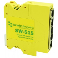 Commutateur industriel compact 5 ports Gigabit Ethernet montable sur rail DIN : SW-515