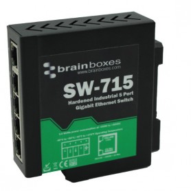Commutateur industriel durci 5 ports Gigabit Ethernet montable sur rail DIN : SW-715