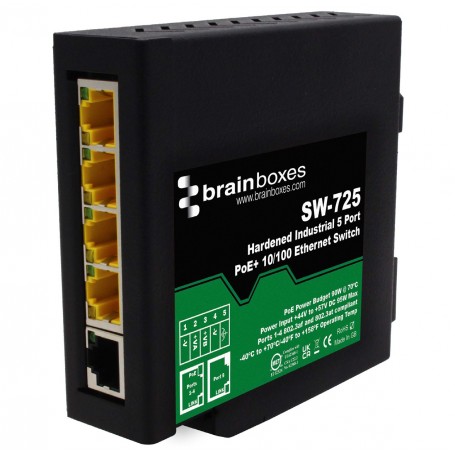 Commutateur industriel durci 5 ports PoE+ 10/100 Ethernet : SW-725