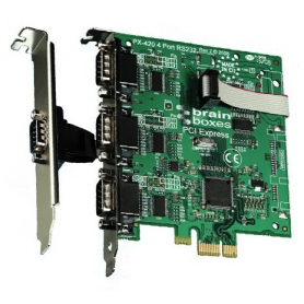 Carte série 4 ports RS232 PCI Express (3x9 broches + 1x9 broches) : PX-420