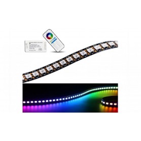 Bandes LED dynamiques flexibles : Série 5050 RGB+IC