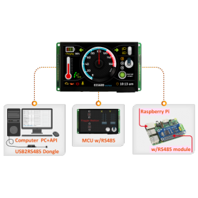 Afficheur LCD intelligent Modbus, Afficheur : RS485