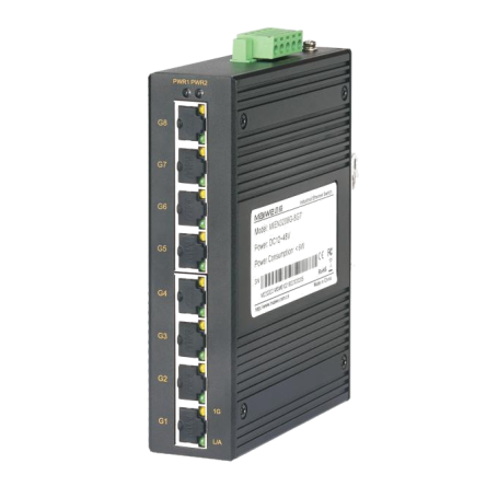 Commutateur Ethernet industriel à 8 ports Full Gigabit Rail-Din : MIGE2208G-8GT