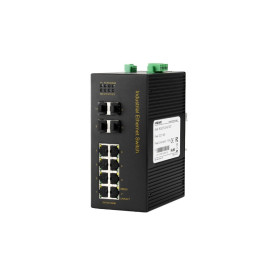 Commutateur Ethernet industriel 12 -port Full Gigabit Rail-Din : MIGE2212G