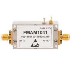 Amplificateurs à faible bruit, de 0,01 MHz à 40 GHz avec un gain de 9 à 61,5 dB, de 6 à 21,5 dBm P1dB et SMA : Série FMAM