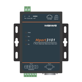 Serveur et passerelle Modbus à 1 port série RS232/485/422 vers 100M Ethernet : Série Mport3101
