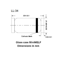Diode de commutation planar épitaxiée en silicium : LL4148